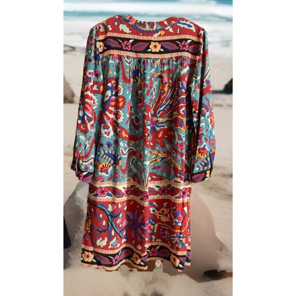 BA&SH Floral Dress SZ Large Bohemian Fairy Cottage - Picture 3 of 5